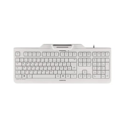 Cherry teclado+lector chip integrado (dnie) blanco