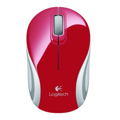 Logitech M187 Rojo/Blanco -Ratón inalámbrico ultraportátil 1000