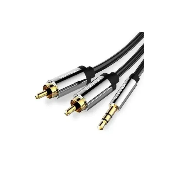 Cable Estéreo Vention BCFBG/ Jack 3.5 Macho - 2x RCA Macho/ 1.5m/ Negro