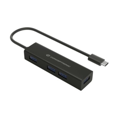 Hub Usb-c 3.0 Conceptronic Hubbies07b 4 Puertos Usb 3.0 Color