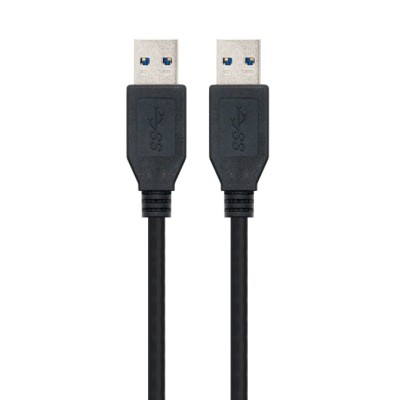 Cable USB 3.0 Nanocable 10.01.1001-BK/ USB Macho - USB Macho/