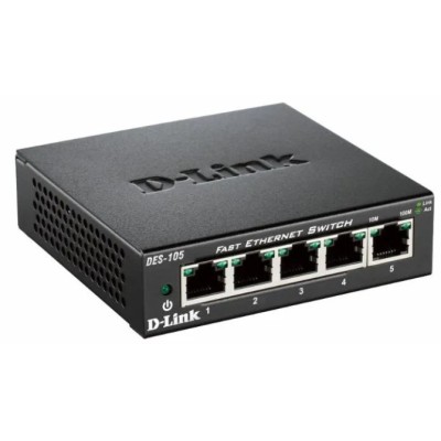 D-link des-105 switch 5x10/100mbps metal