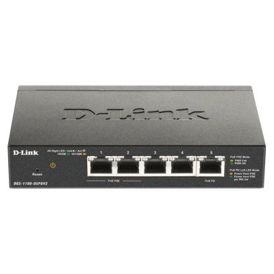 D-link dgs-1100-05pdv2 switch 5xgb poe 1xpd (18w)