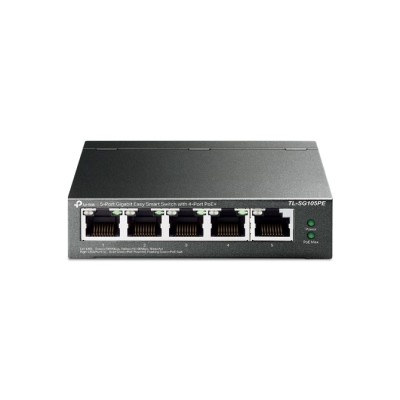 Switch Semigestionables Poe+ Tp-link Sg105pe 5p Gigabit 4p Poe+