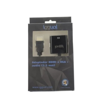 Iggual adaptador hdmi a vga + audio (3.5 mm)