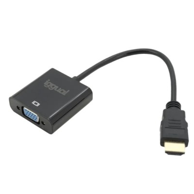 Iggual adaptador hdmi a vga + audio (3.5 mm)