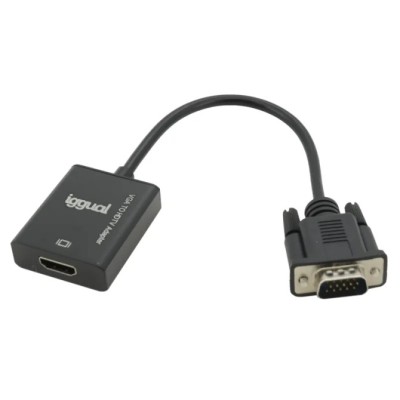 Iggual adaptador vga a hdmi + audio + microusb