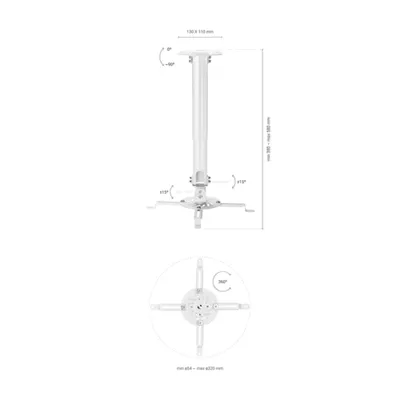 Soporte de Techo para Proyector Aisens CP04TSRE-133/