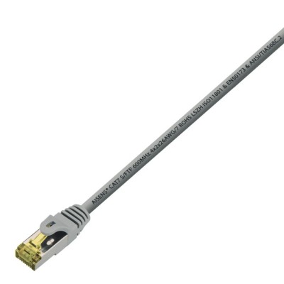 Cable de Red RJ45 S/FTP Aisens A146-0334/ Cat.7/ 1m/ Gris