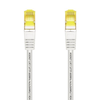 Cable de Red RJ45 SFTP Aisens A146-0490 Cat.7/ 1m/ Blanco