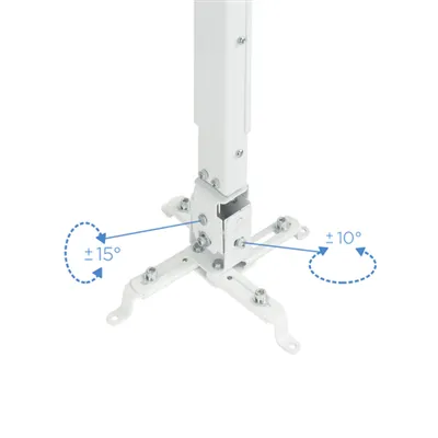 Soporte de Techo para Proyector TooQ PJ2012T-W/ Inclinable/