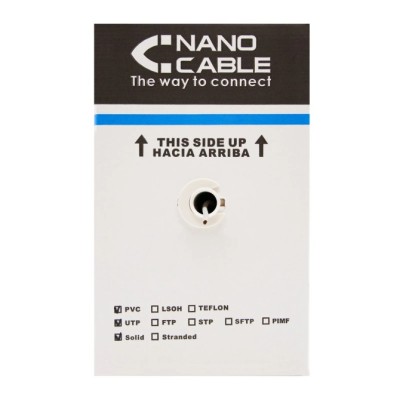 Nanocable Bobina de cable RJ45 FTP Cat.5e Rigido 305 mts, Gris