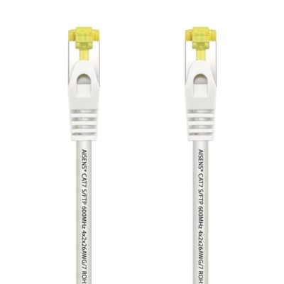 Cable de Red RJ45 SFTP Aisens A146-0489 Cat.7/ 50cm/ Blanco