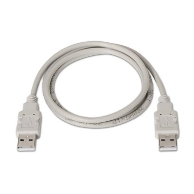 Cable USB 2.0 Aisens A101-0021/ USB Macho - USB Macho/ Hasta