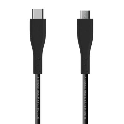 Cable USB 2.0 Aisens A107-0349/ USB Tipo-C Macho - MicroUSB