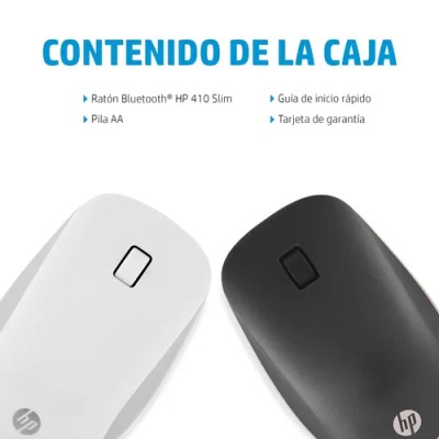 Ratón Inalámbrico por Bluetooth HP 410/ Hasta 1600 DPI/ Plata y