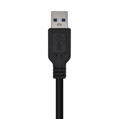 Cable USB 3.0 Aisens A105-0446/ USB Macho - USB Macho/ 1m/ Negro