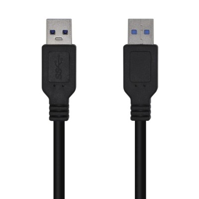 Cable USB 3.0 Aisens A105-0447/ USB Macho - USB Macho/ 2m/ Negro