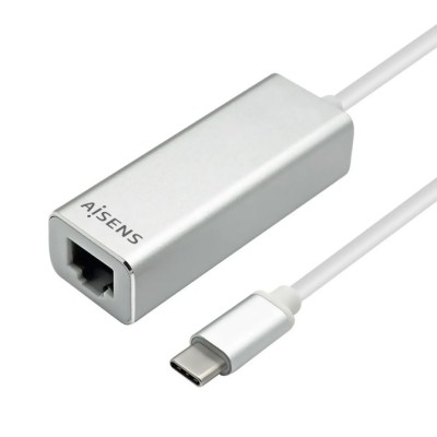 Adaptador USB Tipo-C - RJ45 Aisens A109-0341/ 1000Mbps/ USB