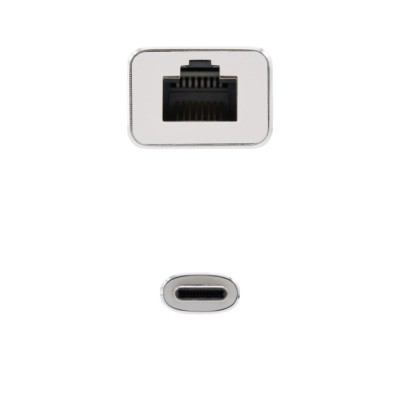 Adaptador USB Tipo-C - RJ45 Nanocable 10.03.0402/ 1000Mbps