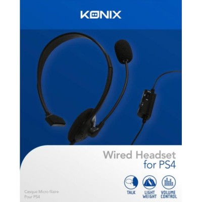 Headset Konix Ps4 Ps-100 Un Solo Oido Micro Flexible Compatible