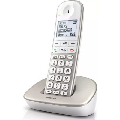 Teléfono Inalámbrico Philips XL4901S/23/ Plata y Blanco