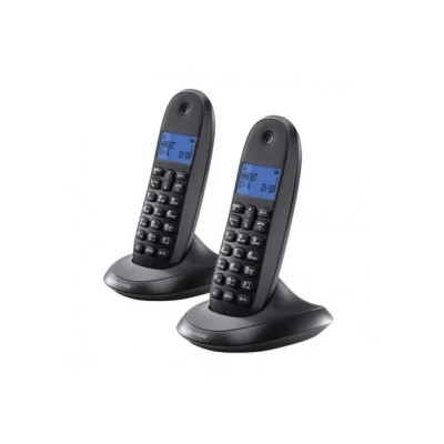 Motorola c1002 lb+ telefono dect duo gris-granate