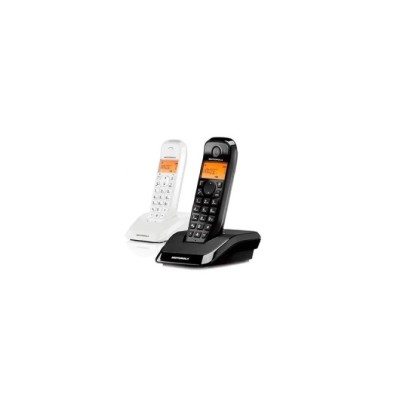 Motorola s1202 telefono dect duo blanco / negro