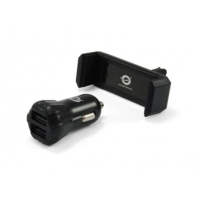 Cargador De Coche Conceptronic 5v 2xusb Para Coche 12/24v +