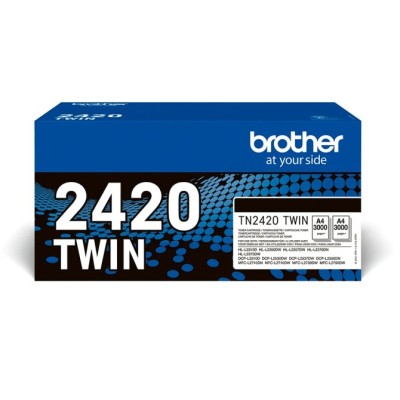 Brother TN2420 TWIN Multipack Ahorro XL Alta Capacidad 2x Negro