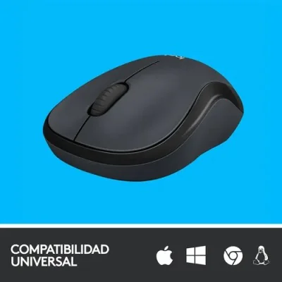 Logitech Silent M220 Ratón Inalámbrico, Hasta 1000 DPI/ Gris