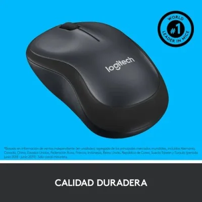 Logitech Silent M220 Ratón Inalámbrico, Hasta 1000 DPI/ Gris