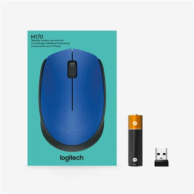 Logitech M171 Azul/Negro Ratón Inalámbrico, 2 botones, 1000 dpi