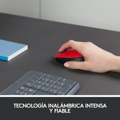 Logitech M171 Rojo/Negro Ratón Inalámbrico, 2 botones, 1000 dpi