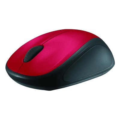 Logitech M235 Rojo/Negro - Ratón inalámbrico mediano 1000 DPI