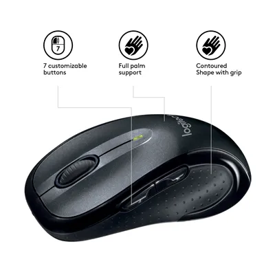 Logitech Pebble M510 Laser Ratón inalámbrico, 5 botones, 1000