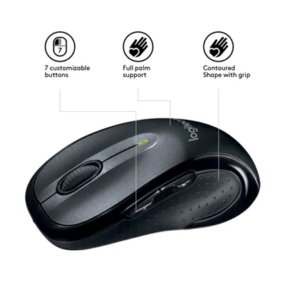 Logitech Pebble M510 Laser Ratón inalámbrico, 5 botones, 1000