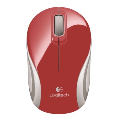 Logitech M187 Rojo/Blanco -Ratón inalámbrico ultraportátil 1000