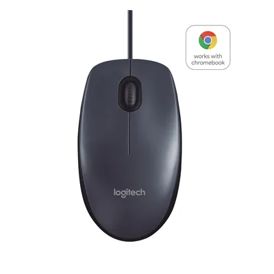 Logitech B100 Negro Ratón Optico ofimática y uso diario, Cable