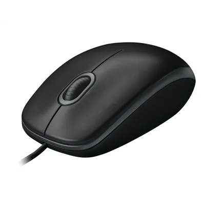 Logitech B100 Negro Ratón Optico ofimática y uso diario, Cable