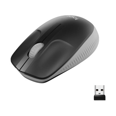 Logitech M190 Negro/Gris Ratón inalámbrico tamaño normal