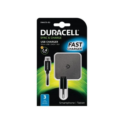 Cargador de Pared Duracell DMAC10-EU/ 1xUSB/ 2.4A