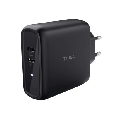 Cargador de Pared Trust Maxo 65W 2P/ 2xUSB Tipo-C/ 65W