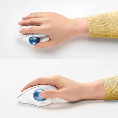 Logitech ERGO M575 Blanco-Ratón Trackball Inalámbrico