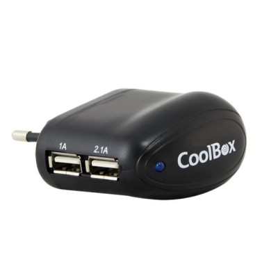 CoolBox UX-2 Cargador Doble USB 5V 1x USB 2.0A + 1x USB 1.0A (