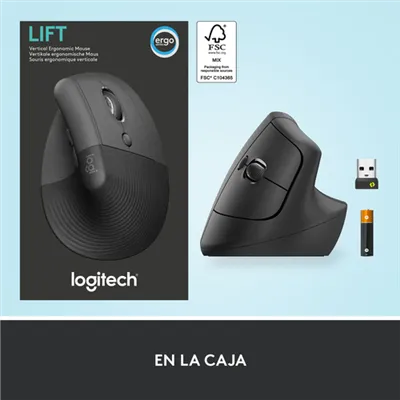 Logitech Lift Vertical Bluetooth, Ratón Ergonómico Inalámbrico