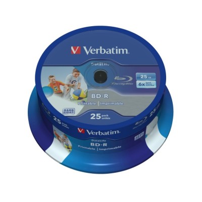 Blue-Ray BD-R Verbatim 43811 Imprimible 6X/ Tarrina-25uds