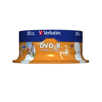 DVD-R Verbatim Imprimible 16X/ Tarrina-25uds