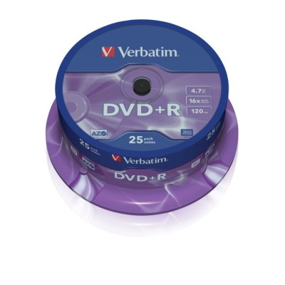 DVD+R Verbatim Advanced AZO 16X/ Tarrina-25uds