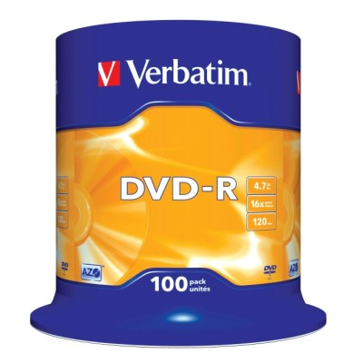 DVD-R Verbatim Advanced AZO 16X/ Tarrina-100uds